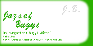 jozsef bugyi business card